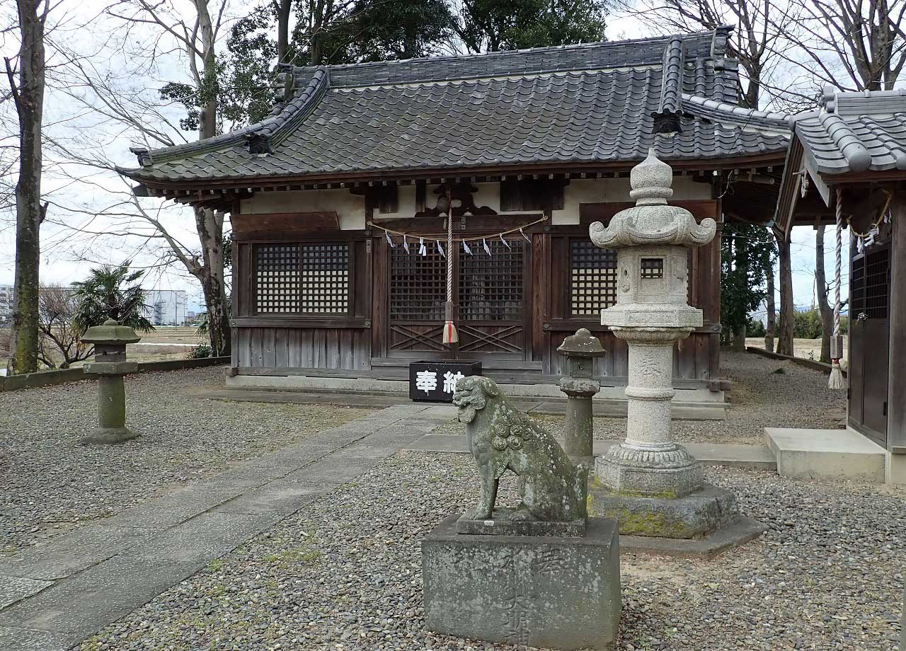 県指定文化財『老袋の弓取式』が行われる下老袋氷川神社の本堂