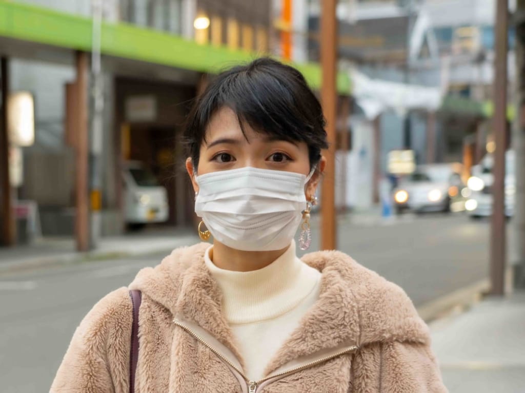 マスクを着用しているところのイメージ