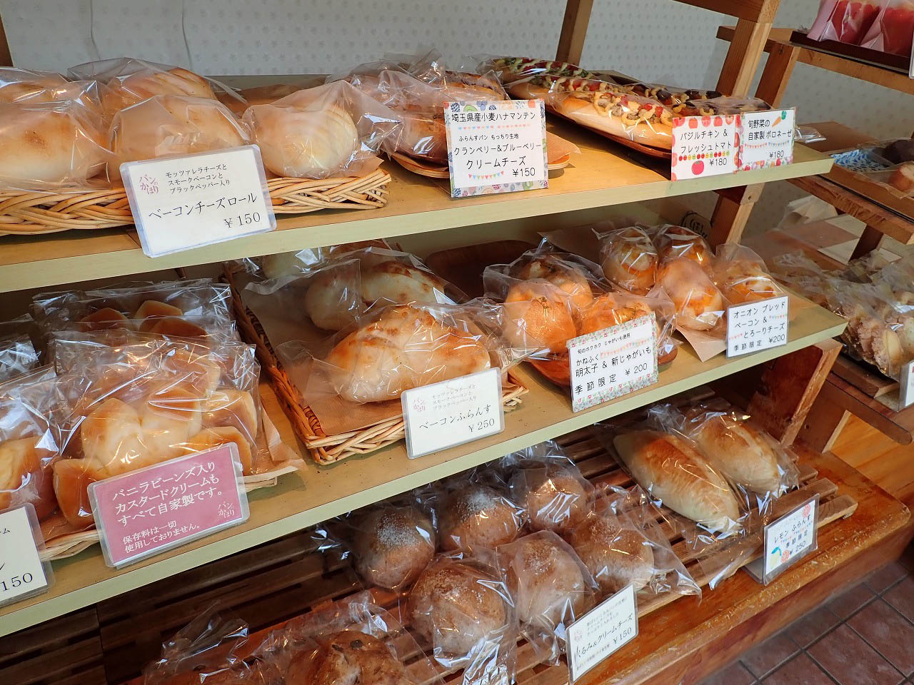 川越のベーカリーショップ『パンのかほり』で売られているパン