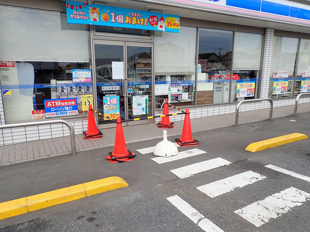 2021年7月下旬に一時休業中の『ローソン・スリーエフ』の川越木野目北店