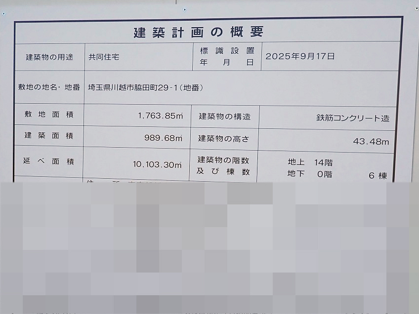 『川越東武ホテル』の跡地にできる共同住宅