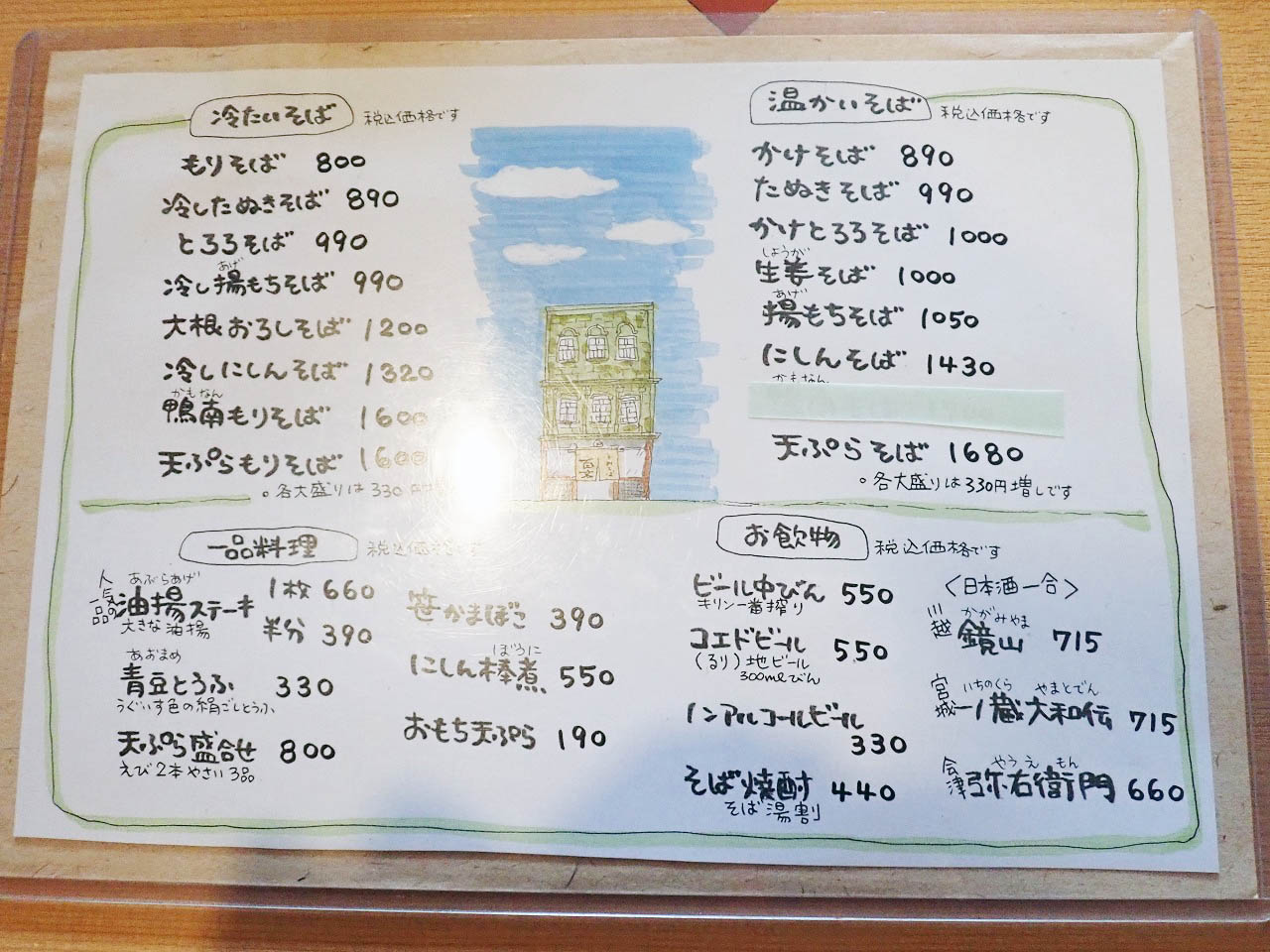 川越のお蕎麦の名店『百丈』