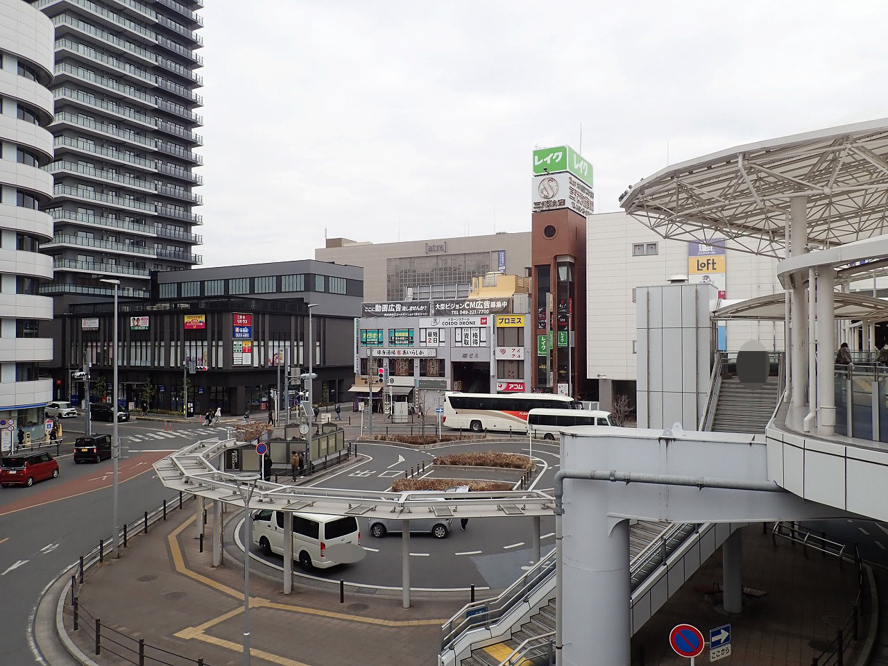 2026年に川越駅の西口に設置される大型ビジョン