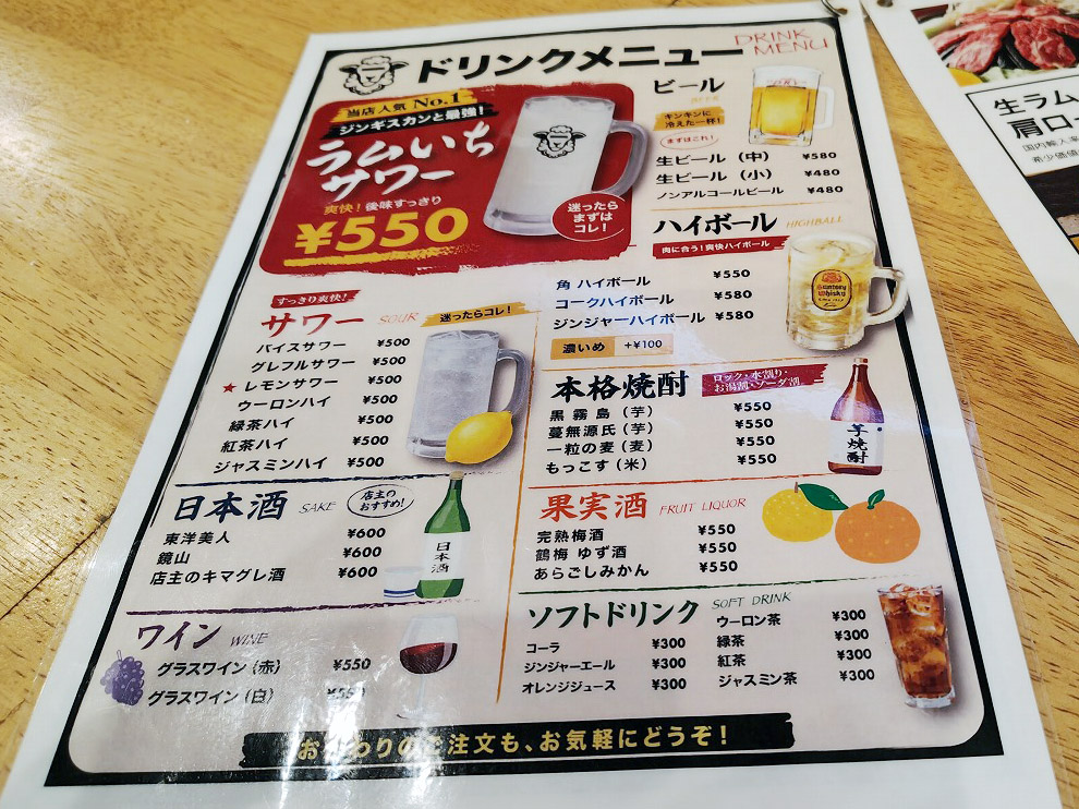 川越の美味しいジンギスカンのお店『ラムイチ』